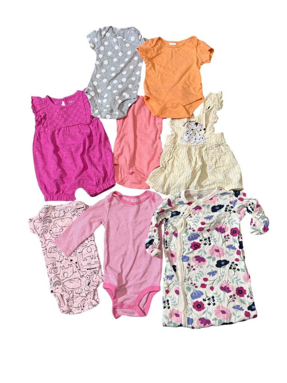 Baby Girl Clothing Bundle (8 pcs, 3M / 3–6M)